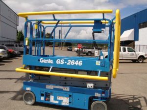 Mantec Services safety bumpers used on a Genie GS 2646